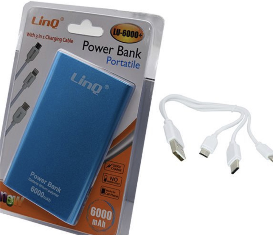 Caricabatterie Portatile 6000mah Batteria Power Bank Usb Linq – PREZZOSLIM